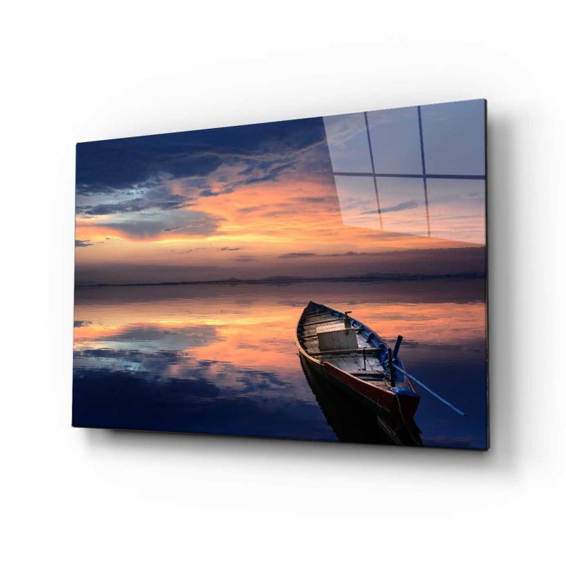 Günbatımı Manzara Cam Tablo 4mm Dayanıklı Temperli Cam