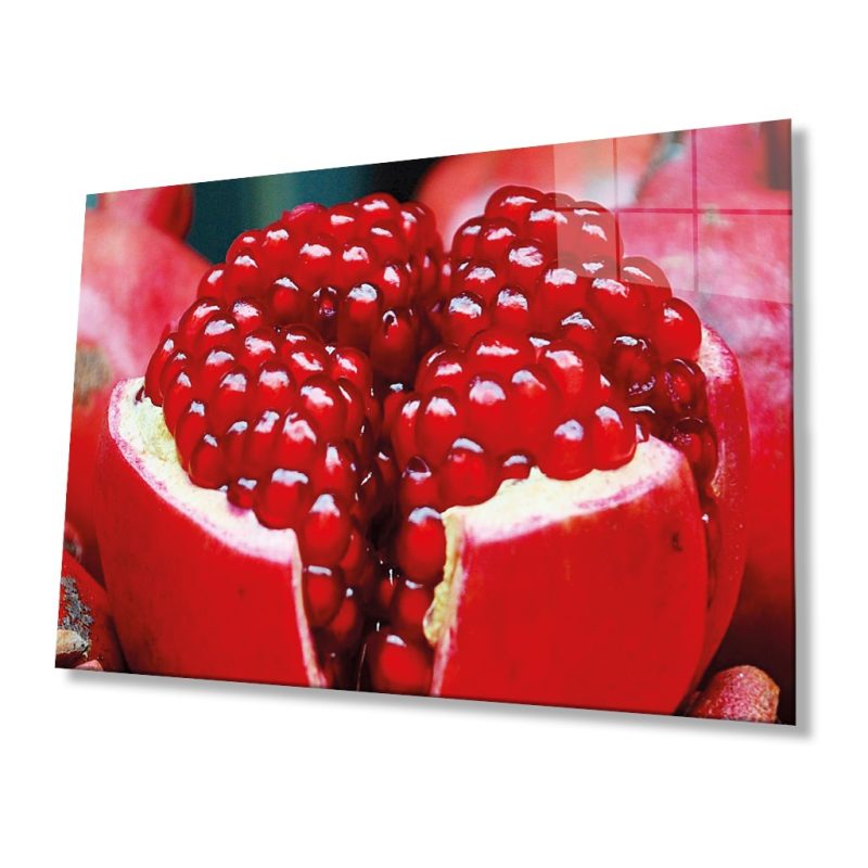 Meyveler Cam Tablo 4mm Dayanıklı Temperli Cam