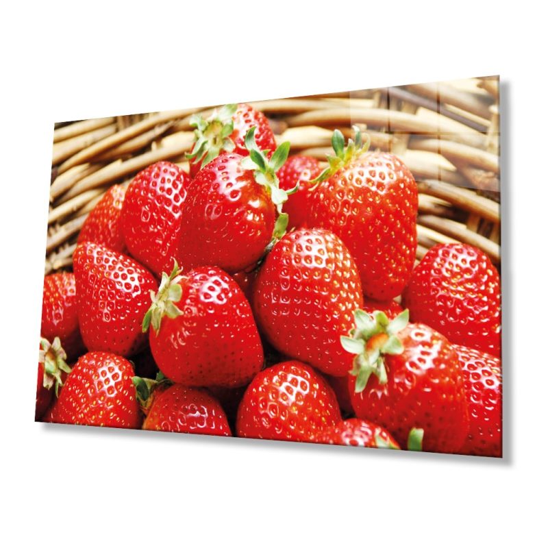 Meyveler Cam Tablo 4mm Dayanıklı Temperli Cam