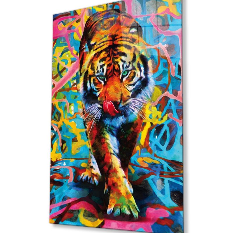 Renkli Kaplan Cam Tablo