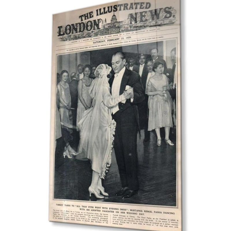 Atatürk Cam Tablo 4mm Dayanıklı Temperli Cam, Atatürk Glass Wall Art