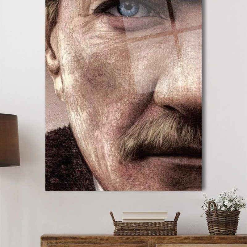Mustafa Kemal Atatürk Portresi Cam Tablo, Ev, Ofis ve Okul Duvar Dekoru, Hediyelik, Büyük Tablo