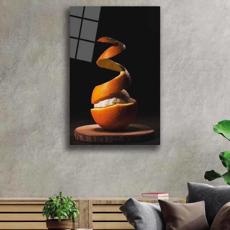 Meyveler Cam Tablo 4mm Dayanıklı Temperli Cam