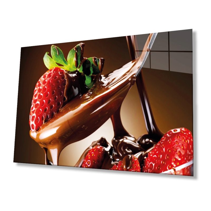 Meyveler Cam Tablo 4mm Dayanıklı Temperli Cam