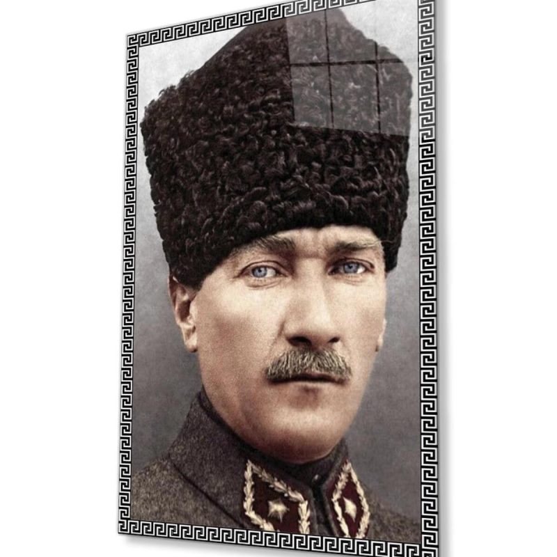 Atatürk Cam Tablo 4mm Dayanıklı Temperli Cam, Atatürk Glass Wall Art