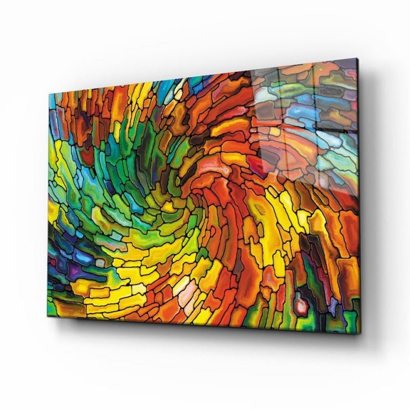 Soyut Cam Tablo 4mm Dayanıklı Temperli Cam