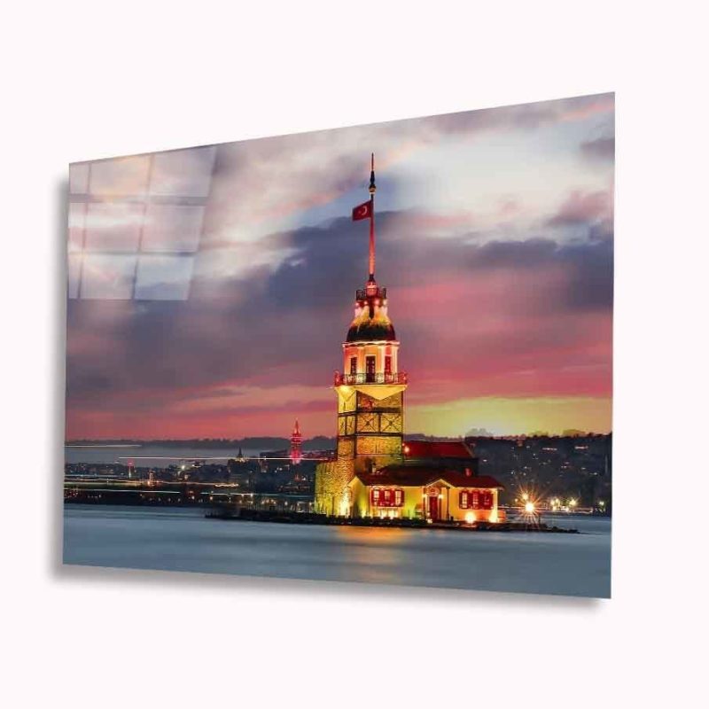 Kız Kulesi Cam Tablo 4mm Dayanıklı Temperli Cam