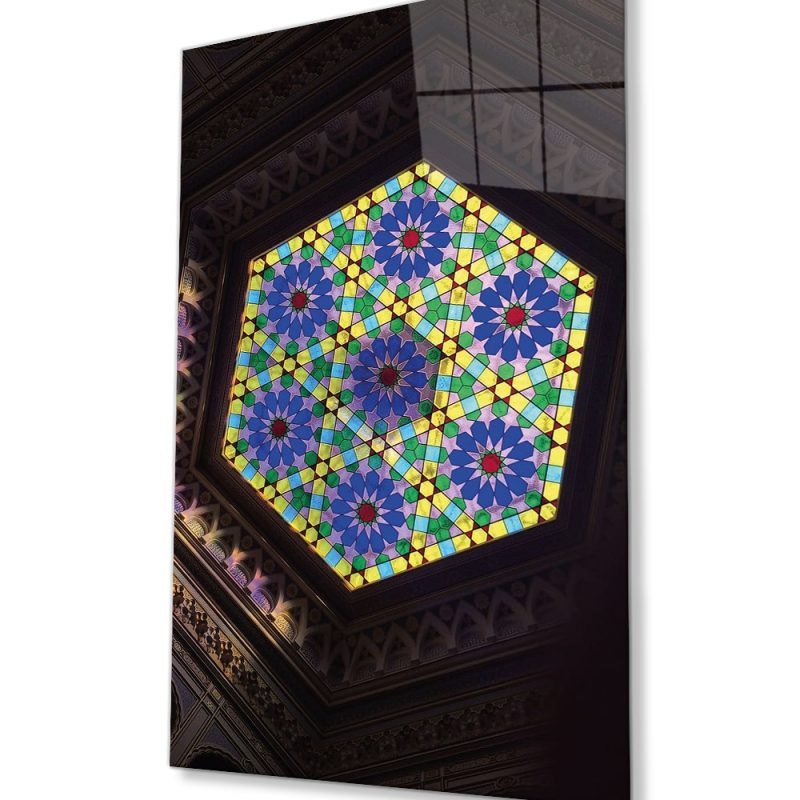 Dini İslami Motif Cam Tablo Ev ve Ofis Duvar Dekoru Hediyelik Büyük Tablo Cam