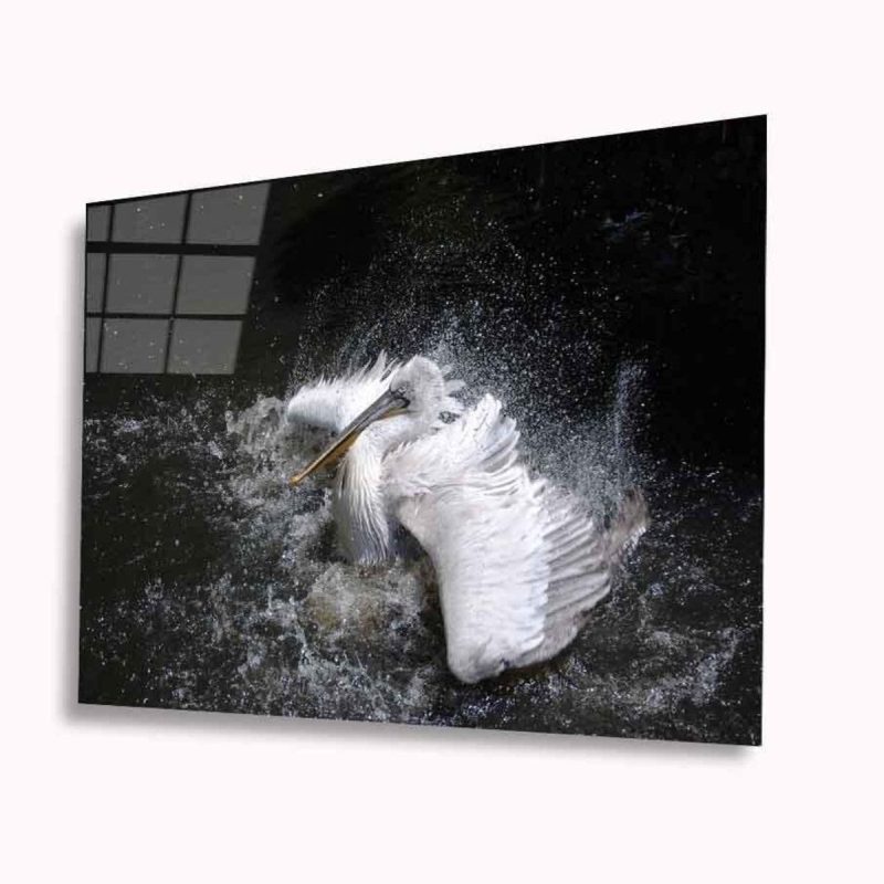 Pelikan Cam Tablo | Dekoratif Cam Tablo 4mm Dayanıklı Temperli Cam