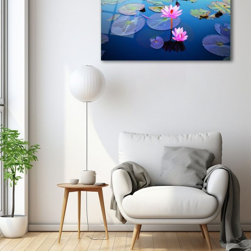 Dekoratif Duvar Tablosu Temperli Cam Tablo çiçek