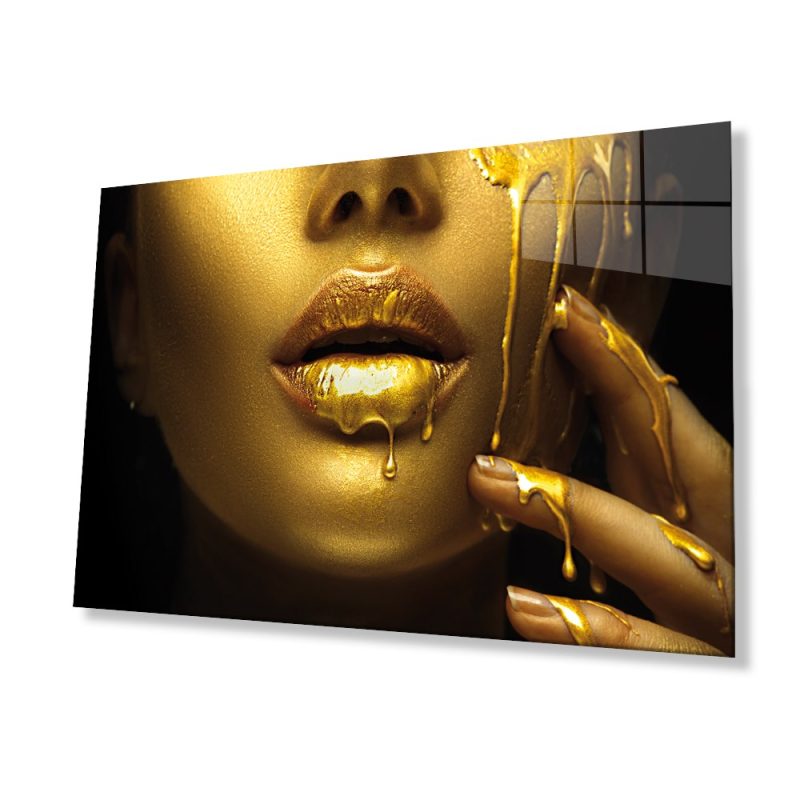 Gold  Kadın Cam Tablo