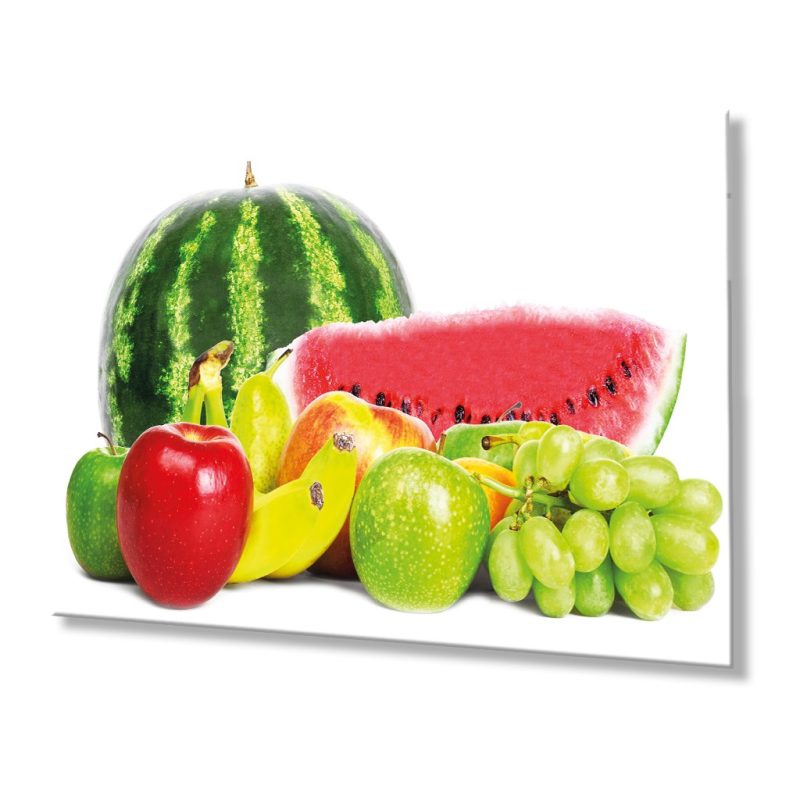 Meyveler Cam Tablo 4mm Dayanıklı Temperli Cam