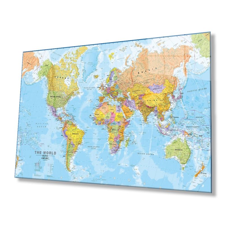Dünya Haritası 59 Cam Tablo