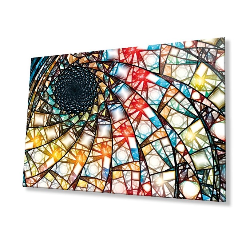 Renkli Soyut Cam Tablo