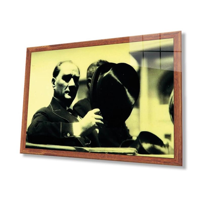 Atatürk Cam Tablo 4mm Dayanıklı Temperli Cam, Atatürk Glass Wall Art