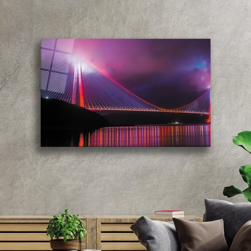 İstanbul Boğazı Manzara 4mm Dayanıklı Cam Tablo Temperli Cam