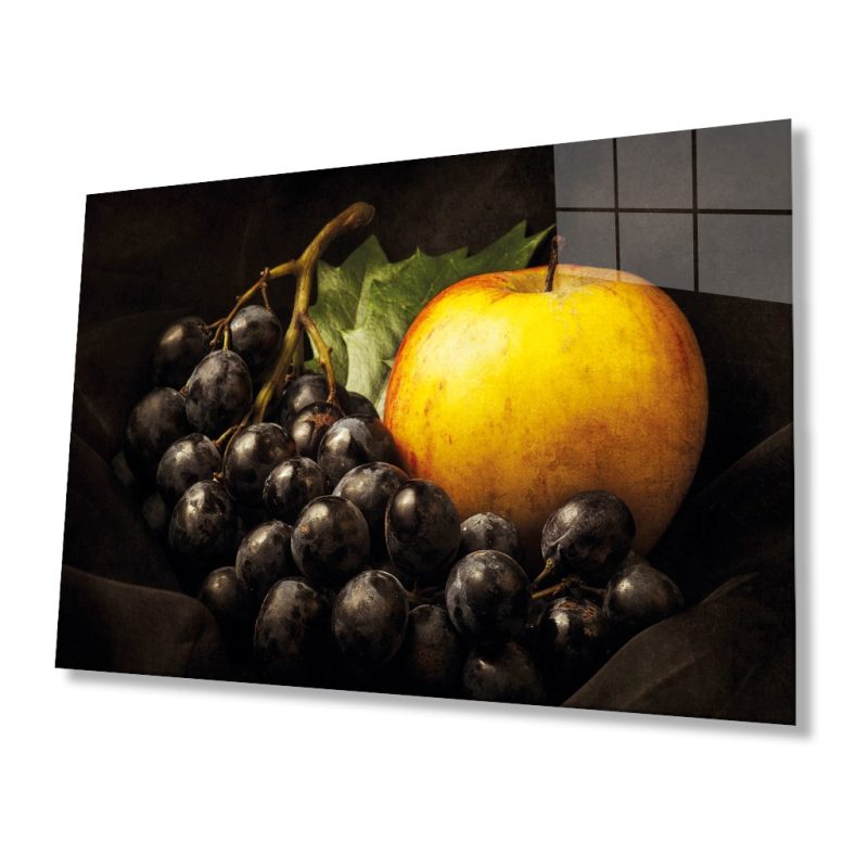 Meyveler Cam Tablo 4mm Dayanıklı Temperli Cam