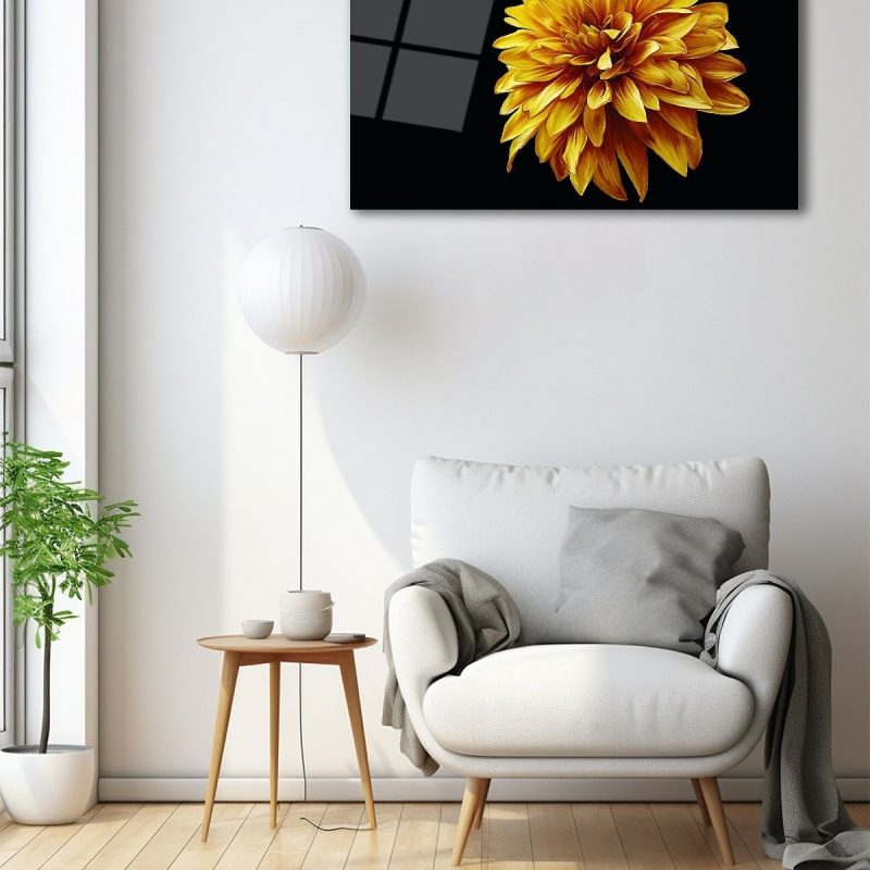 Dekoratif Duvar Tablosu Temperli Cam Tablo ÇİÇEK