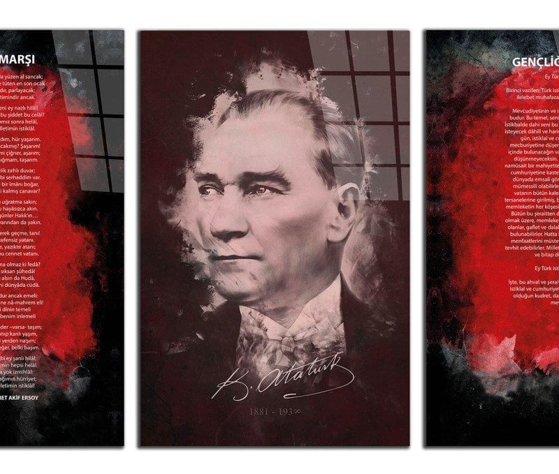 Atatürk - İstiklal Marşı - Gençliğe Hitabe2 (Toplam 3 parça) TABLO