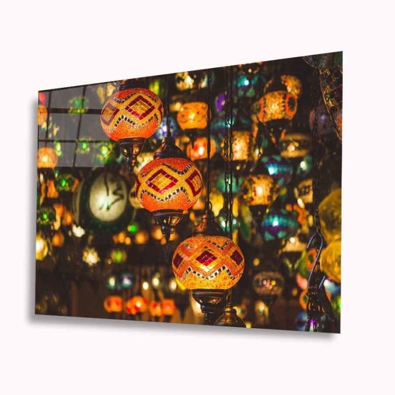 Motifli Lamba Cam Tablo 4mm Dayanıklı Temperli Cam