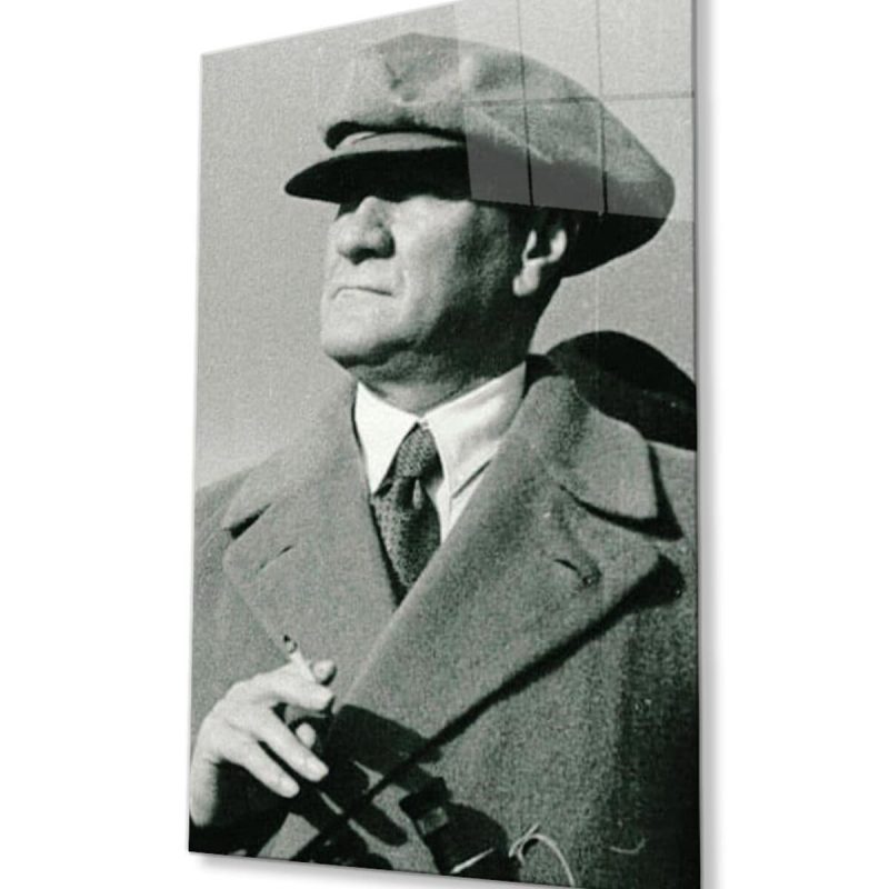 Atatürk Cam Tablo 4mm Dayanıklı Temperli Cam, Atatürk Glass Wall Art