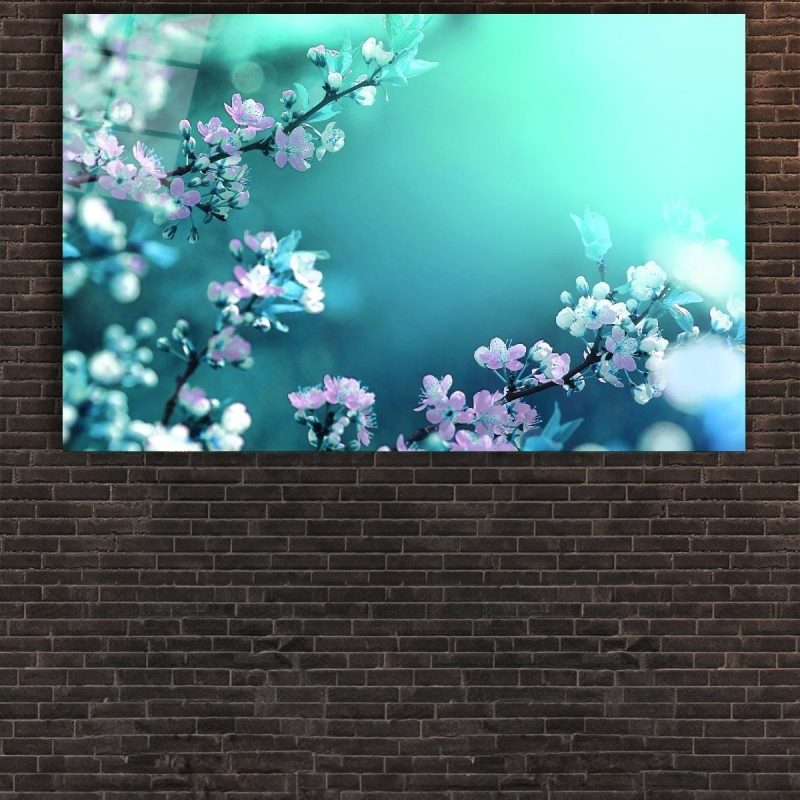 Dekoratif Duvar Tablosu Temperli Cam Tablo orkideler