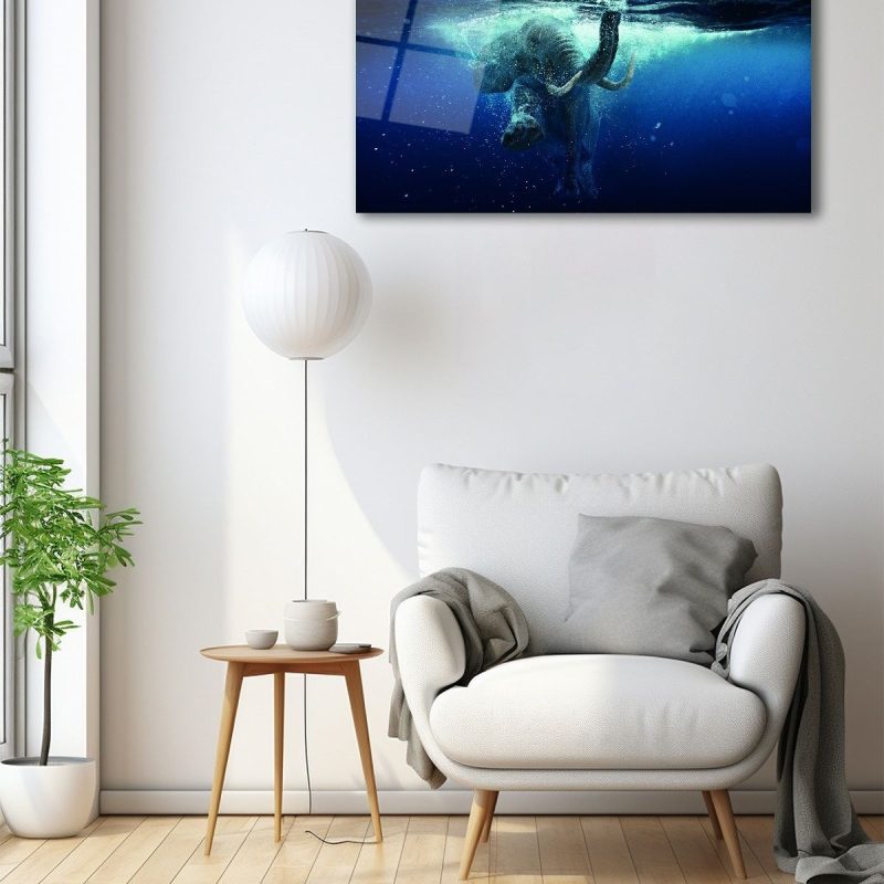 Dekoratif Duvar Tablosu Temperli Cam Tablo deniz kaplumbağası
