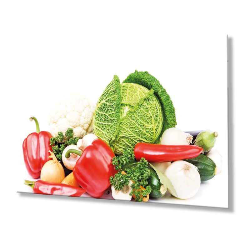 Sebzeler Cam Tablo 4mm Dayanıklı Temperli Cam