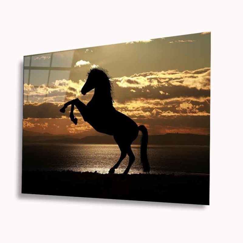 Şahlanan At Cam Tablo 4mm Dayanıklı Temperli Cam