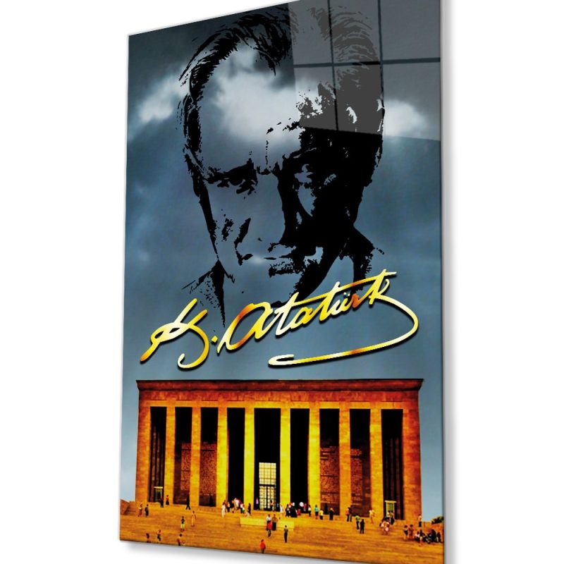 Atatürk Cam Tablo 4 mm Dayanıklı Temperli Cam