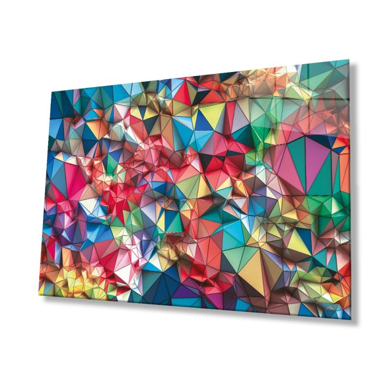 Renkli Soyut Cam Tablo