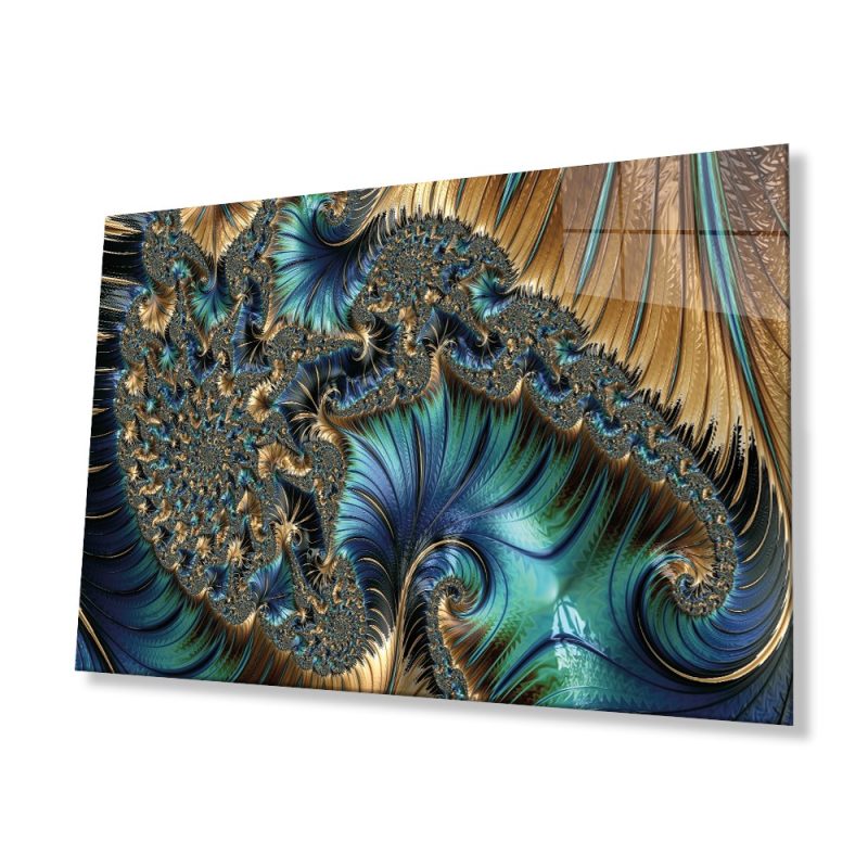 Renkli Soyut Sanatı Cam Tablo, Ev ve Ofis Duvar Dekoru, Hediyelik Büyük Temperli 4 mm Cam Tablo