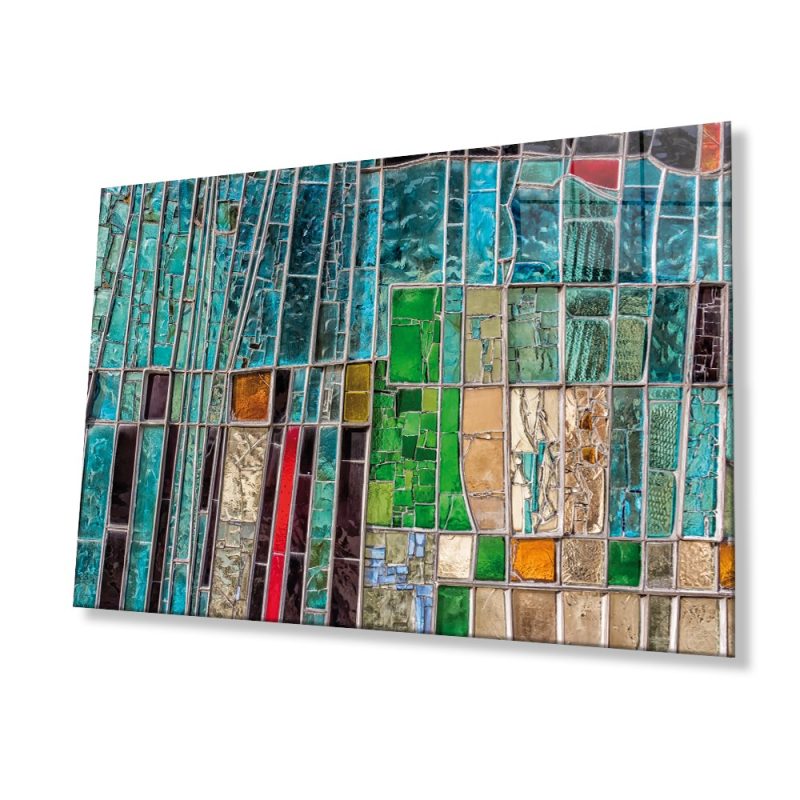 Renkli Soyut Cam Tablo