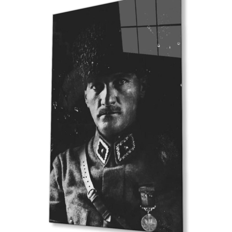Atatürk Cam Tablo 4mm Dayanıklı Temperli Cam, Atatürk Glass Wall Art