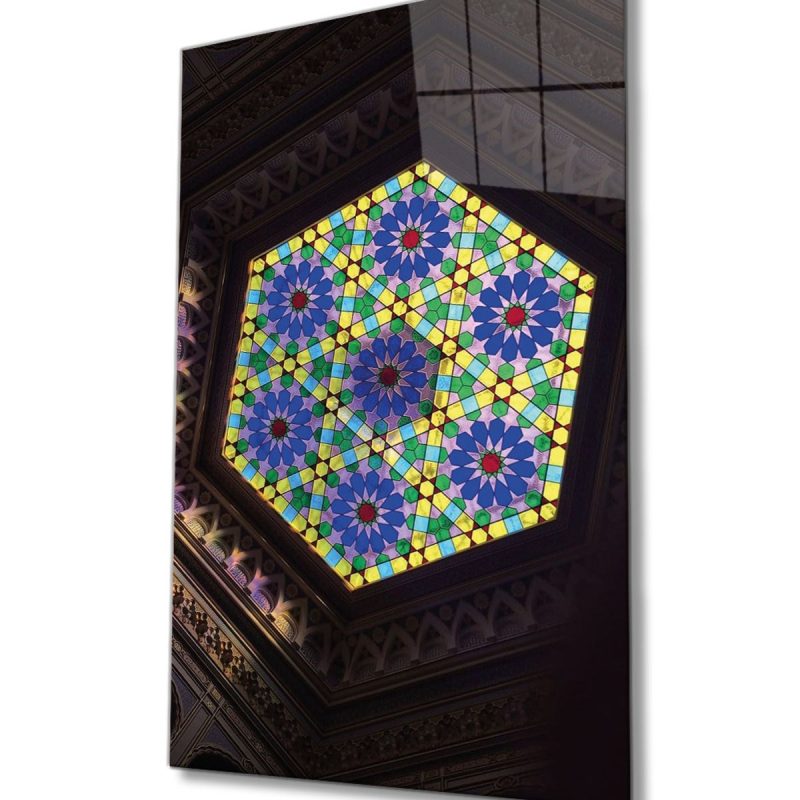Dini İslami Motif Cam Tablo Ev ve Ofis Duvar Dekoru Hediyelik Büyük Tablo Cam