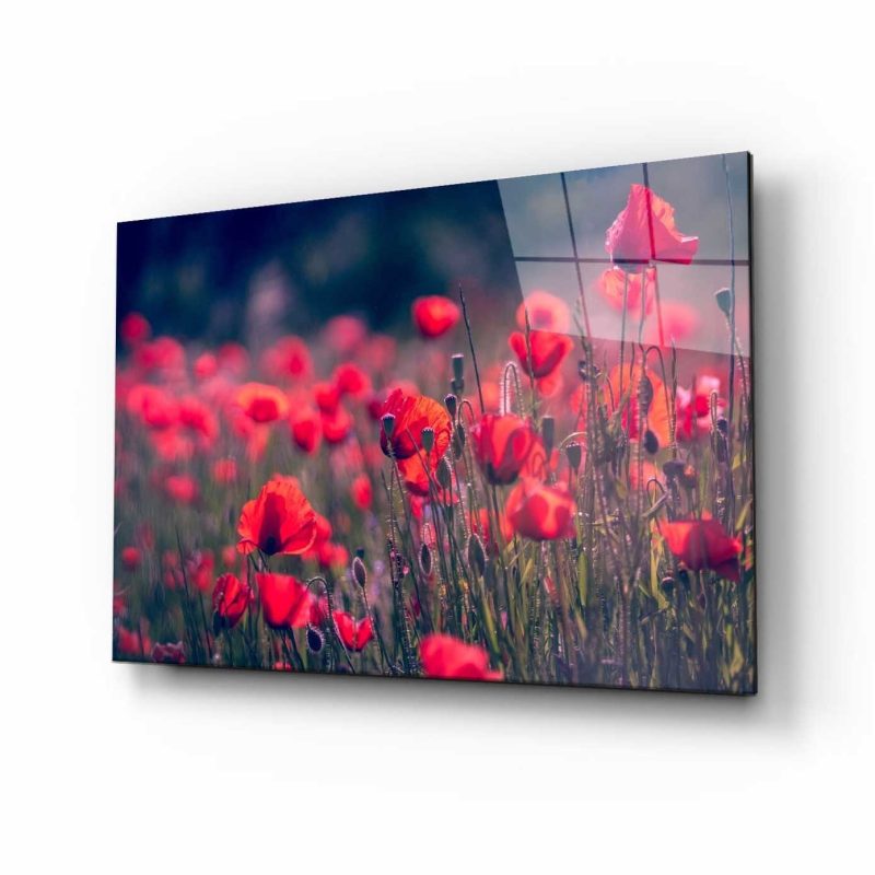 ÇiçekDoğa Manzara Cam Tablo 4mm Dayanıklı Temperli Cam