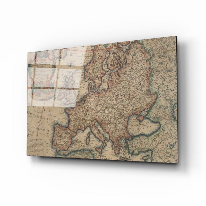 Dünya Haritası 71 Cam Tablo