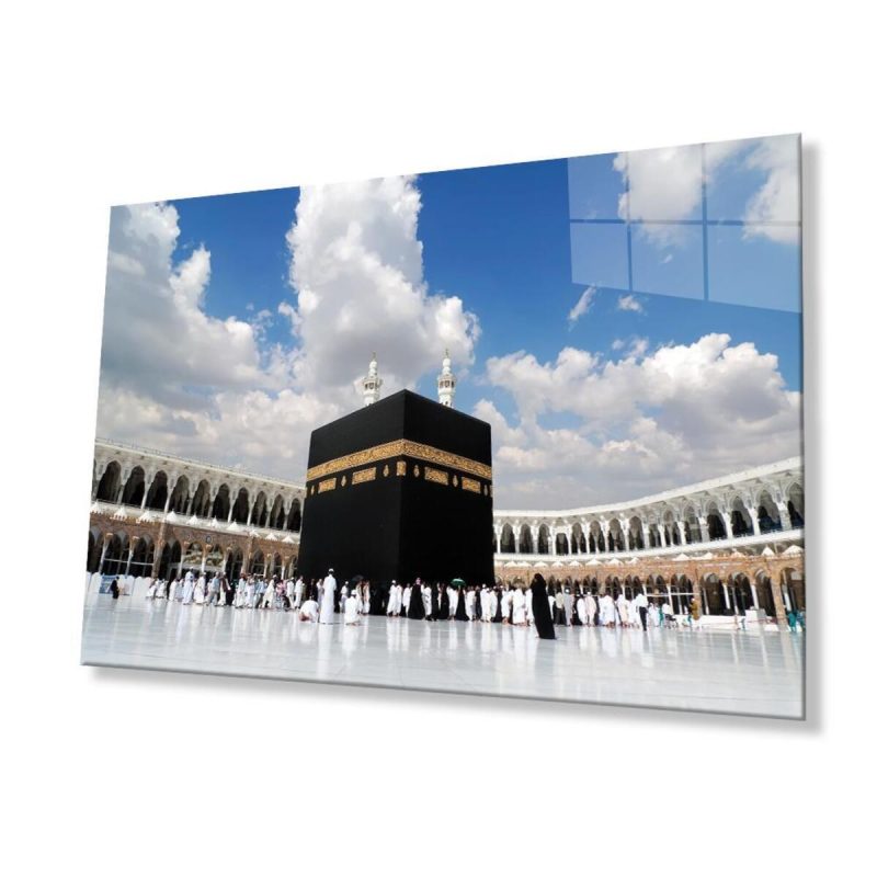 Kabe Kutsal Topraklar Dini Duvar Dekoru Cam Tablo 4mm Dayanıklı Temperli Cam