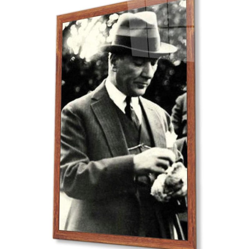 Atatürk Cam Tablo 4mm Dayanıklı Temperli Cam, Atatürk Glass Wall Art