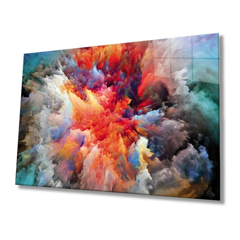 Soyut Cam Tablo 4mm Dayanıklı Temperli Cam