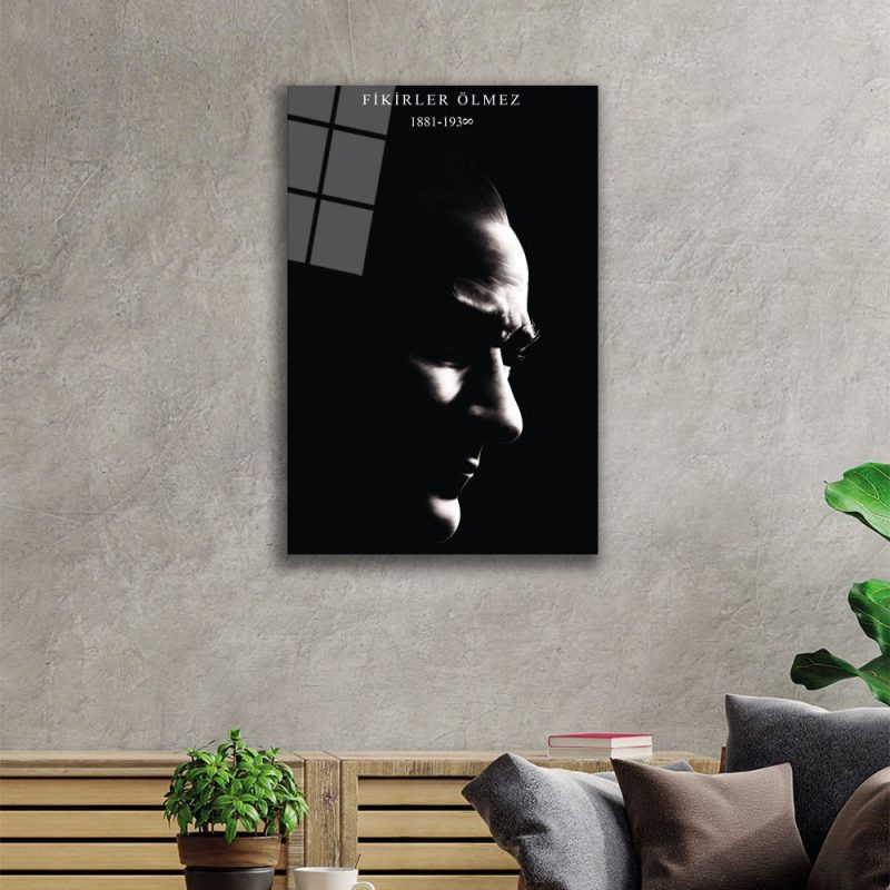 Atatürk Cam Tablo 4 mm Dayanıklı Temperli Cam