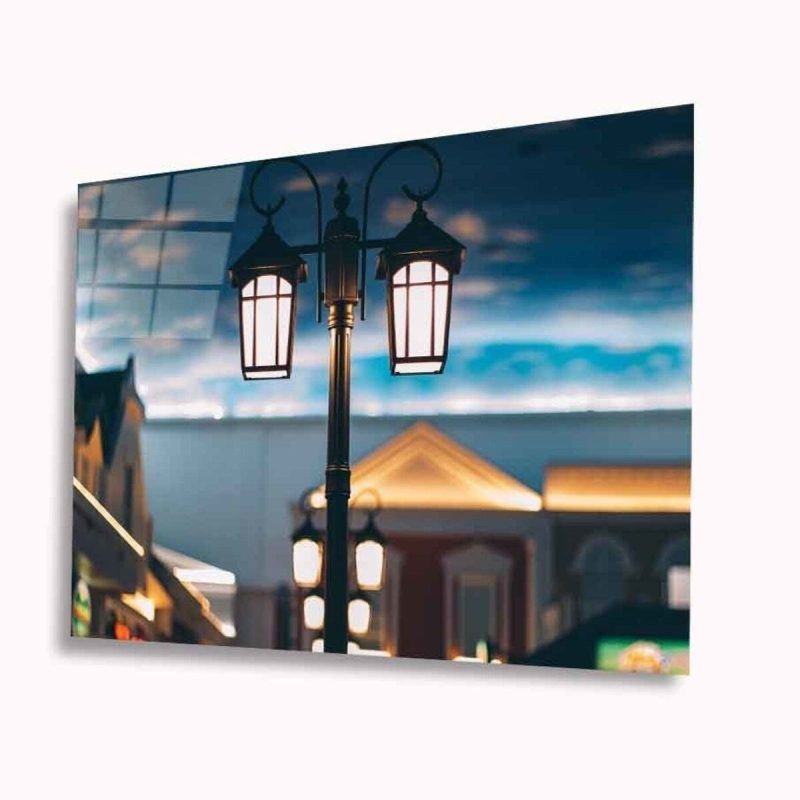 Sokak Lambası Cam Tablo 4mm Dayanıklı Temperli Cam