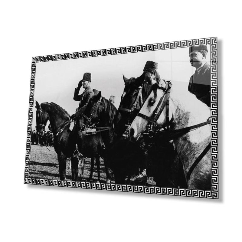 Atatürk Cam Tablo 4mm Dayanıklı Temperli Cam, Atatürk Glass Wall Art