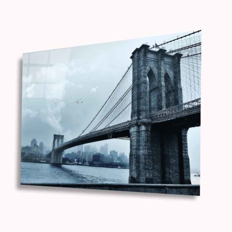 Köprü Manzara Cam Tablo 4mm Dayanıklı Temperli Cam
