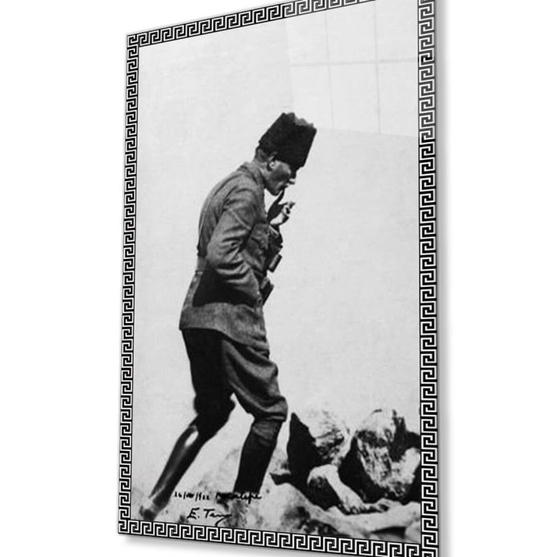 Atatürk Cam Tablo 4mm Dayanıklı Temperli Cam, Atatürk Glass Wall Art