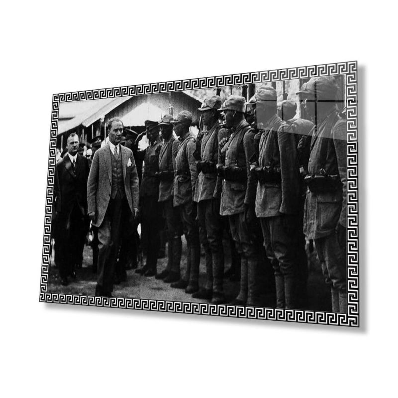 Atatürk Cam Tablo 4mm Dayanıklı Temperli Cam, Atatürk Glass Wall Art