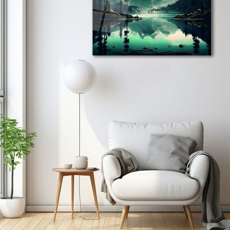 Dekoratif Duvar Tablosu Temperli Cam Tablo GÖL