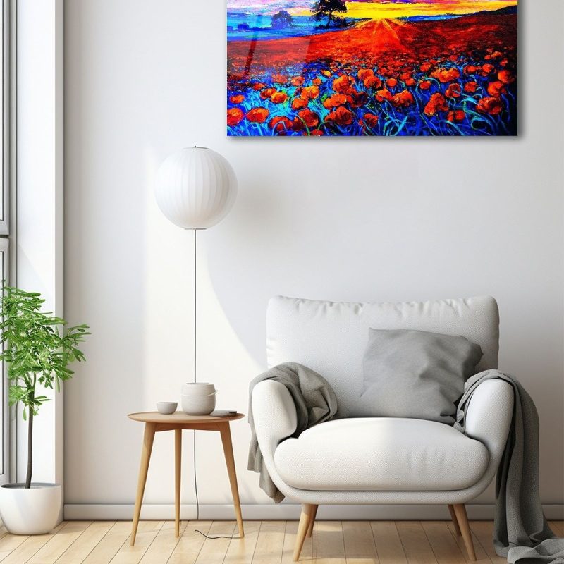 Dekoratif Duvar Tablosu Temperli Cam Tablo GELİNCİK