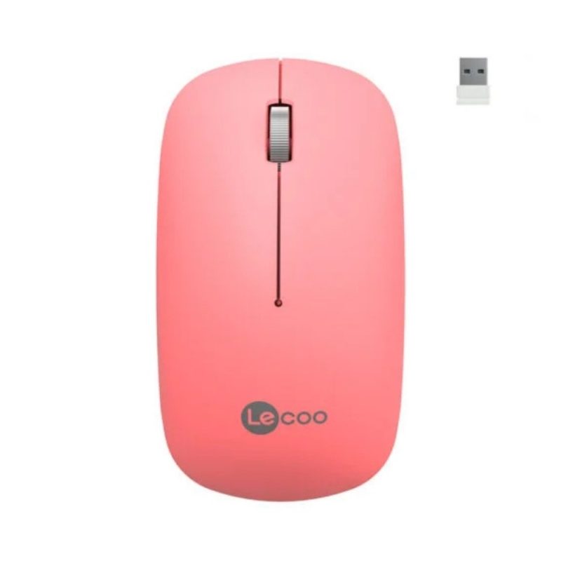 Lecoo WS214 Kablosuz 1200DPI 3 Tuşlu Optik Mouse Pembe