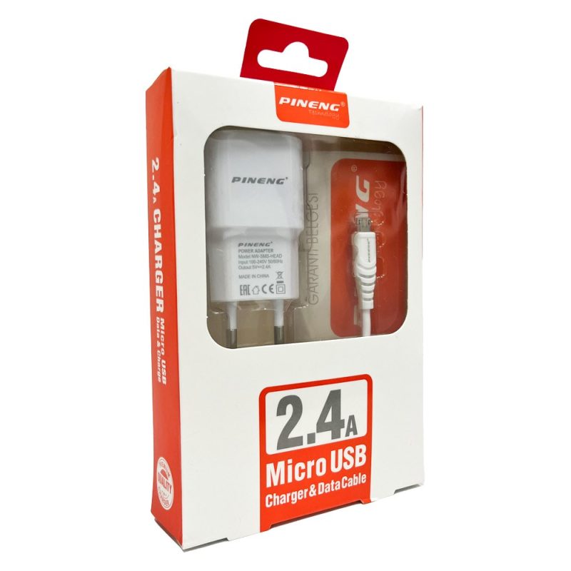 Pineng PN-536 2.4A Micro USB Şarj Aleti Seti
